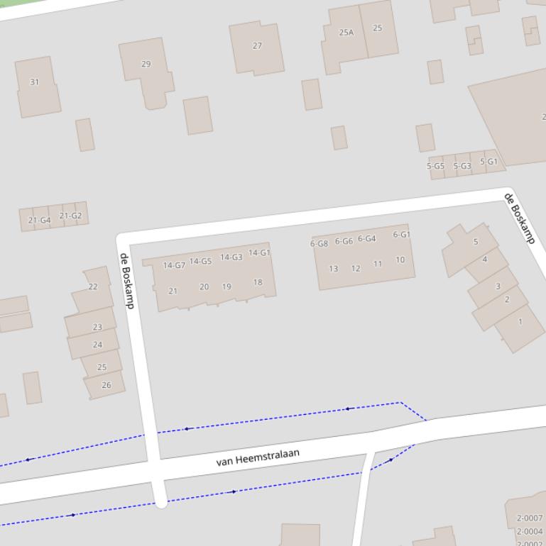 Kaart van  de Boskamp.