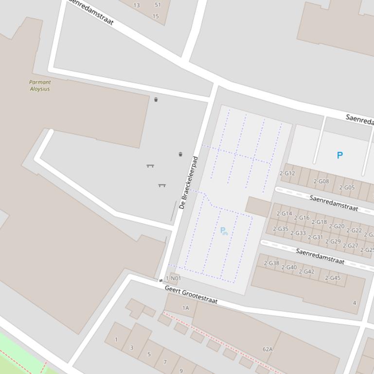 Kaart van  de Braeckeleerpad.