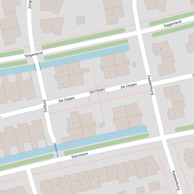 Kaart van  De Cleijen.