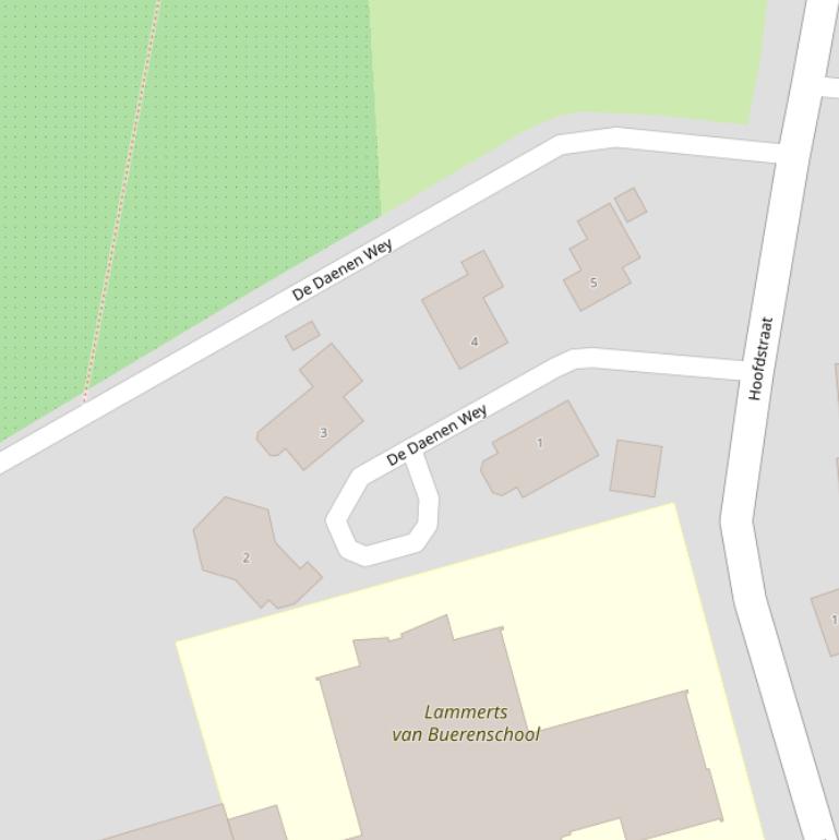 Kaart van  De Daenen Wey.