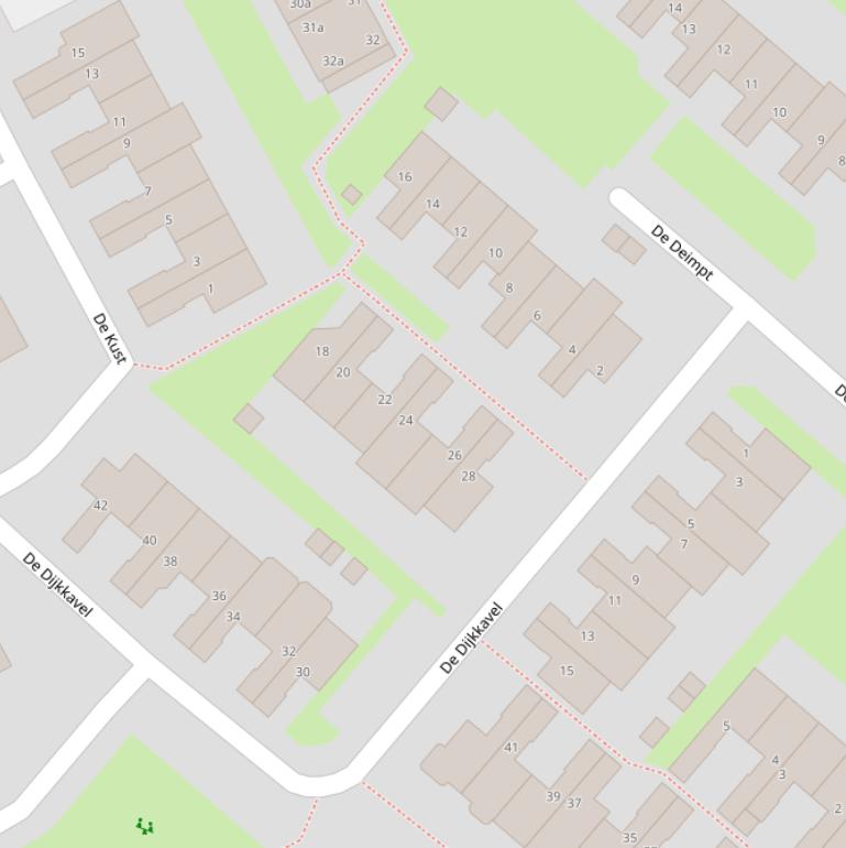 Kaart van  De Dijkkavel.