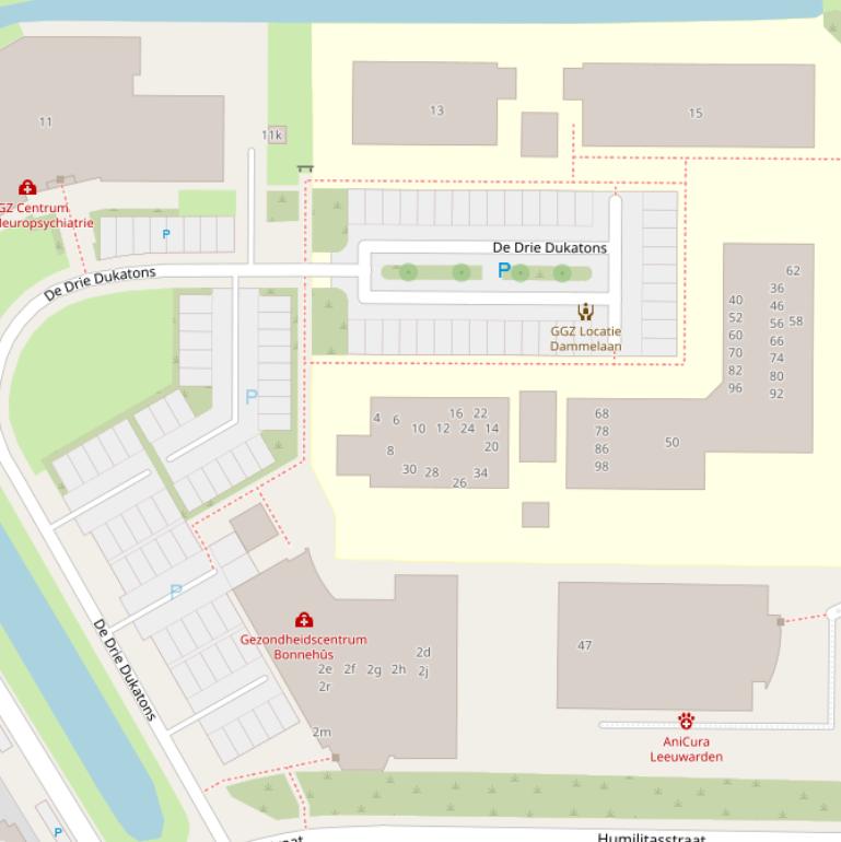 Kaart van  De Drie Dukatons.