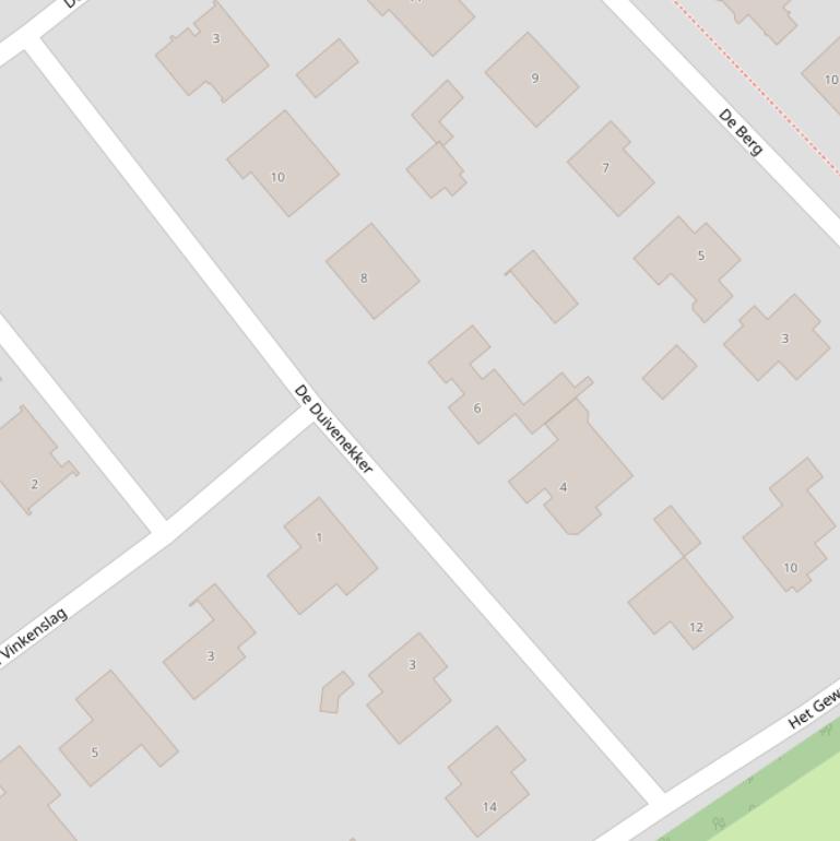 Kaart van  De Duivenekker.