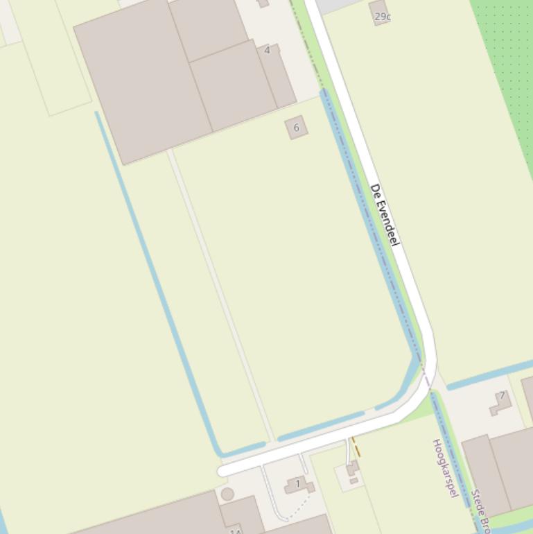 Kaart van  De Evendeel.