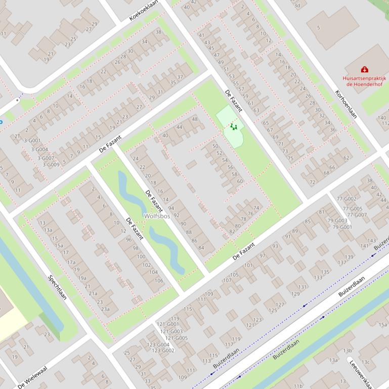 Kaart van  De Fazant.