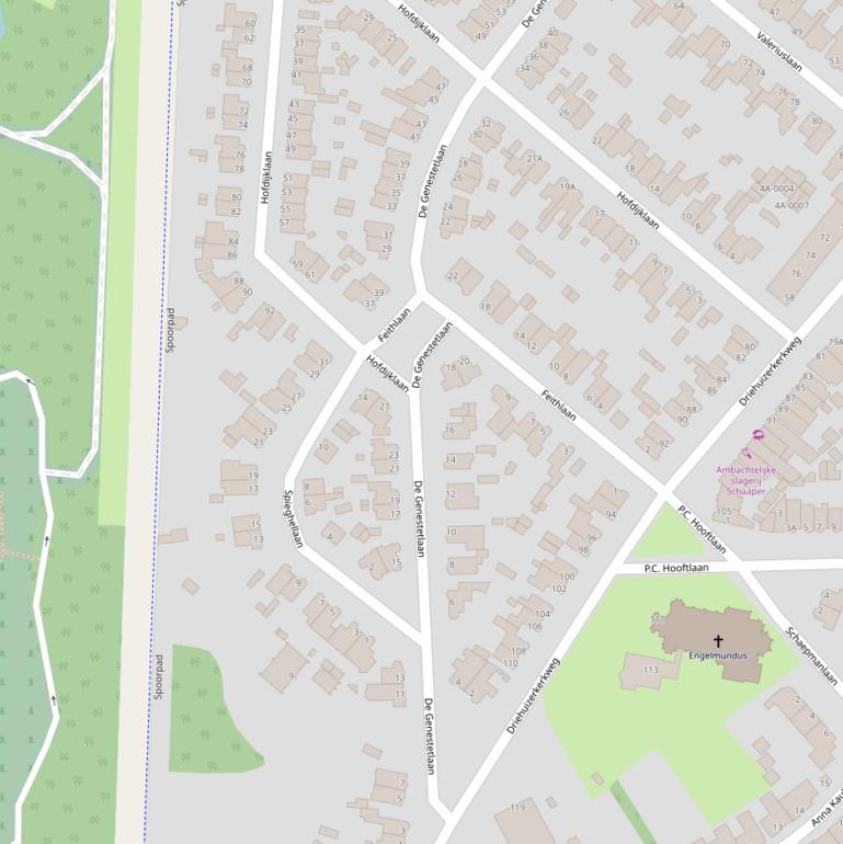 Kaart van  De Genestetlaan.