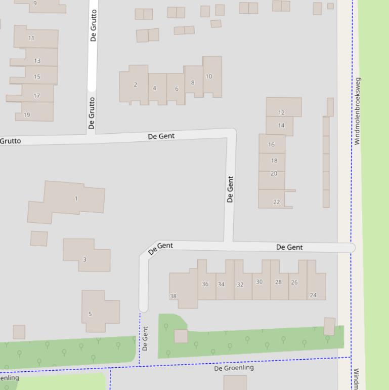 Kaart van  De Gent.