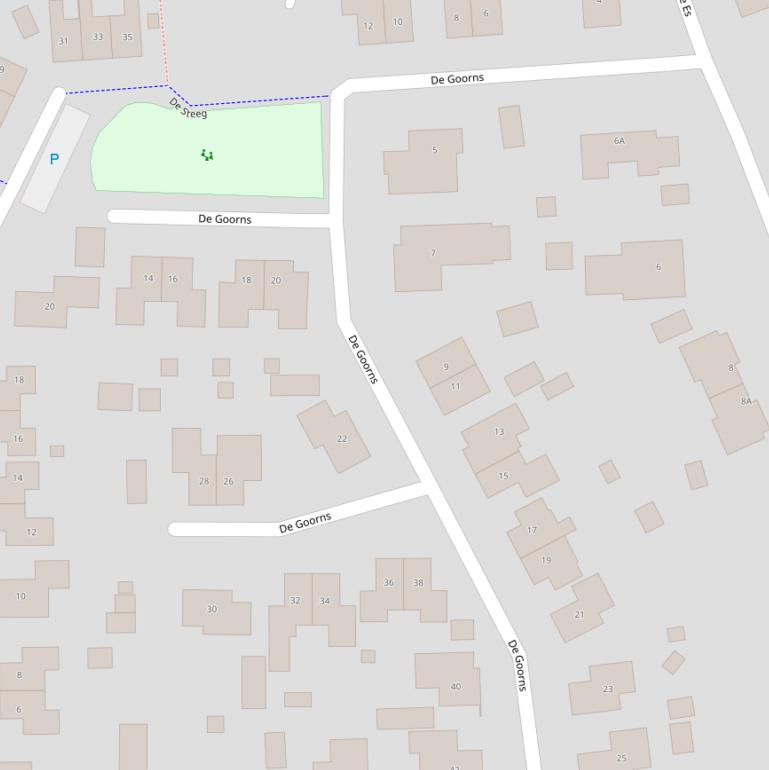 Kaart van  De Goorns.