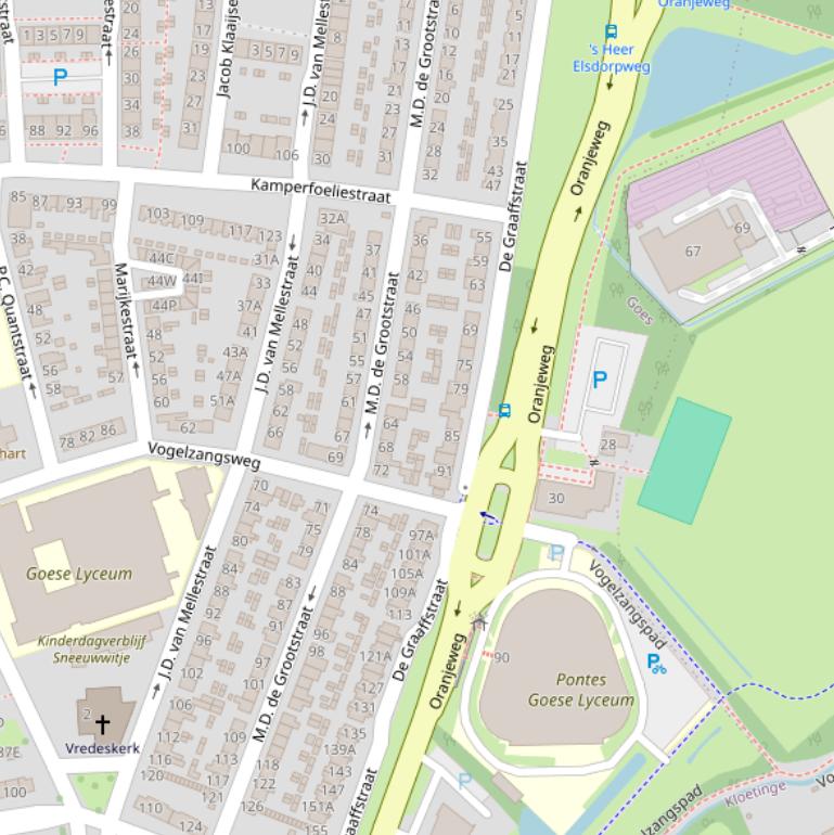 Kaart van  De Graaffstraat.