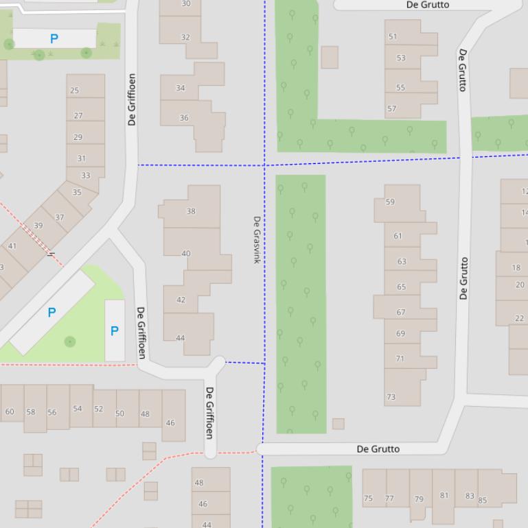 Kaart van  De Grasvink.