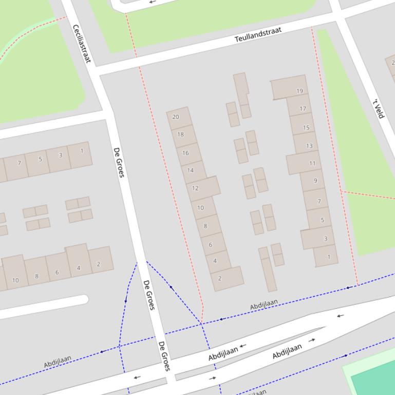 Kaart van  De Groes.