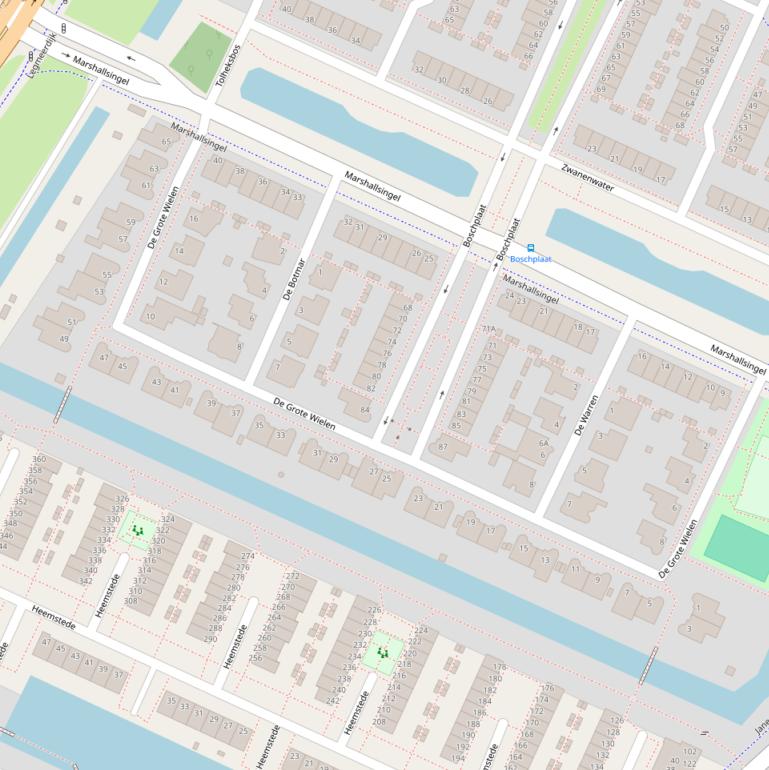 Kaart van  De Grote Wielen.