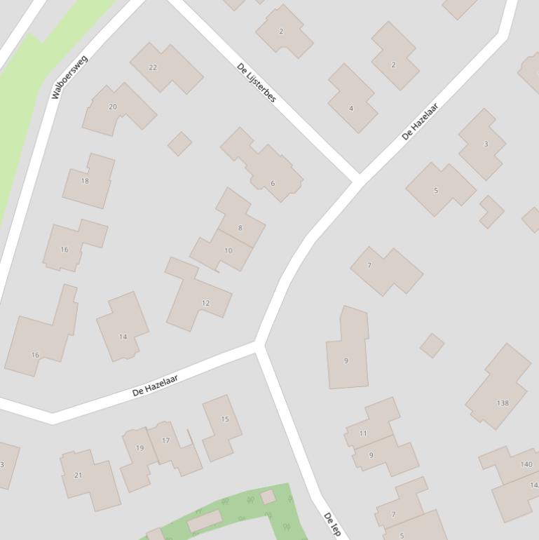 Kaart van  De Hazelaar.