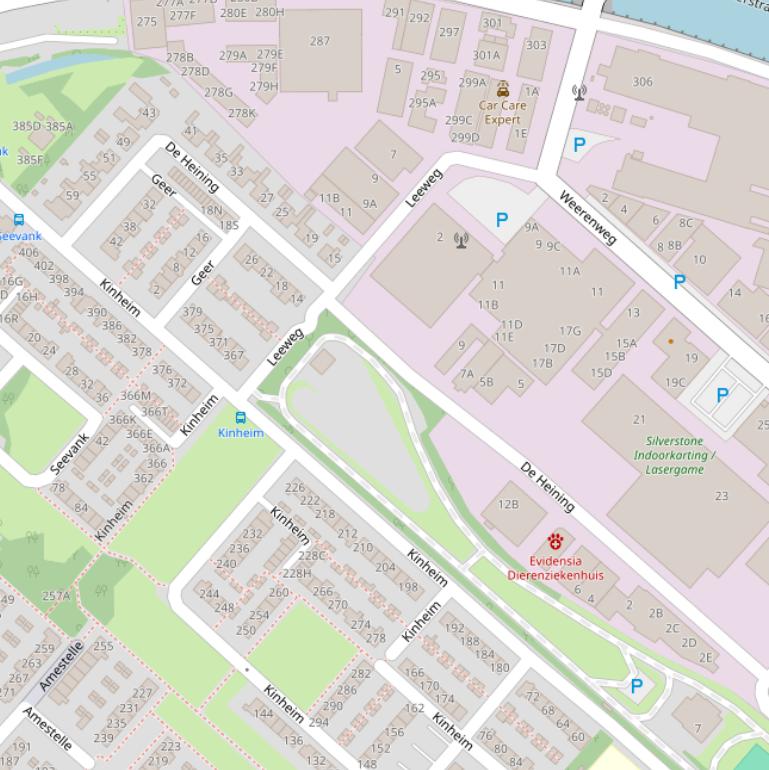 Kaart van  De Heining.