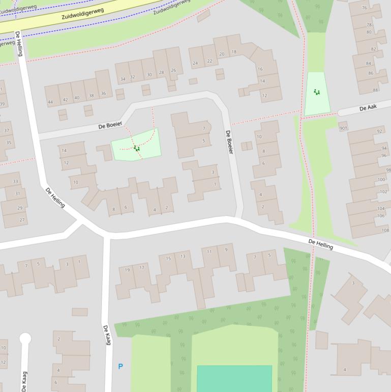 Kaart van  De Helling.