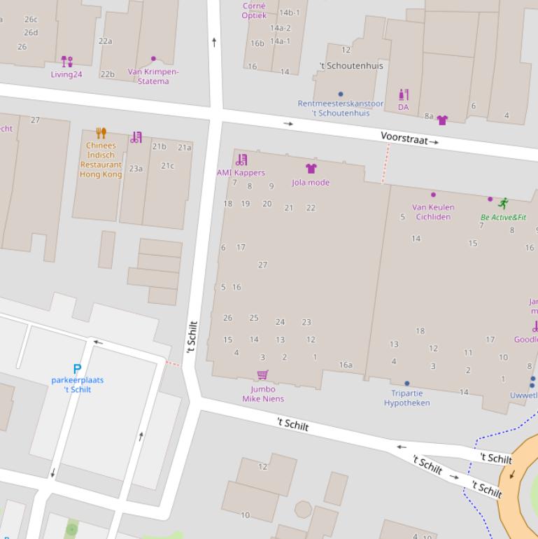 Kaart van  De Henschoterhof.