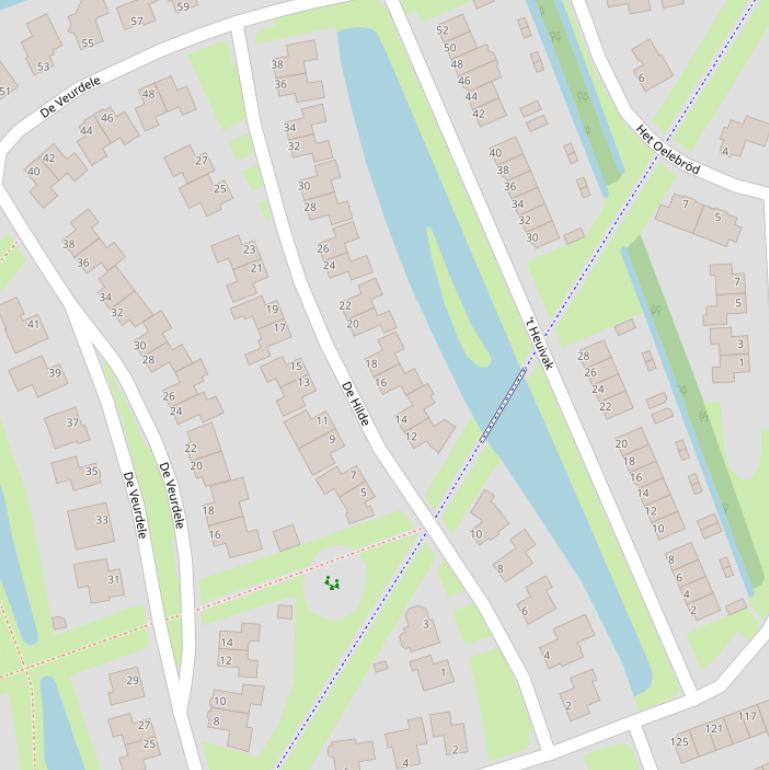 Kaart van  De Hilde.