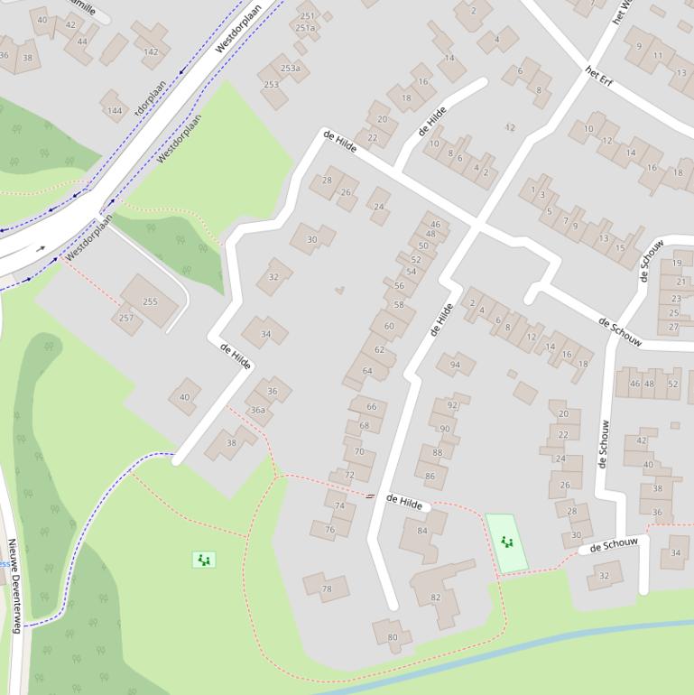 Kaart van  de Hilde.