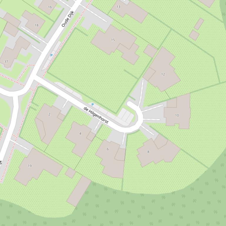 Kaart van  de Hilgenhorst.