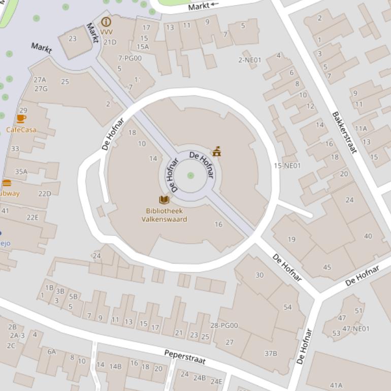 Kaart van  de Hofnar.