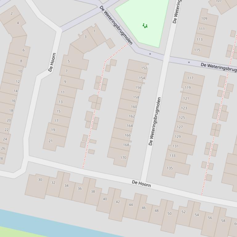 Kaart van  De Hoorn.