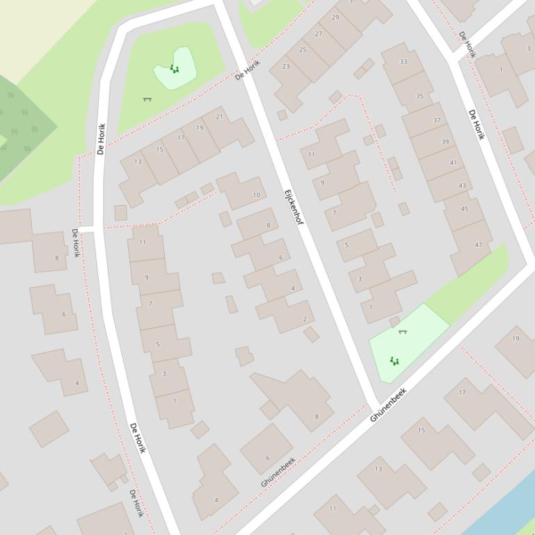 Kaart van  De Horik.