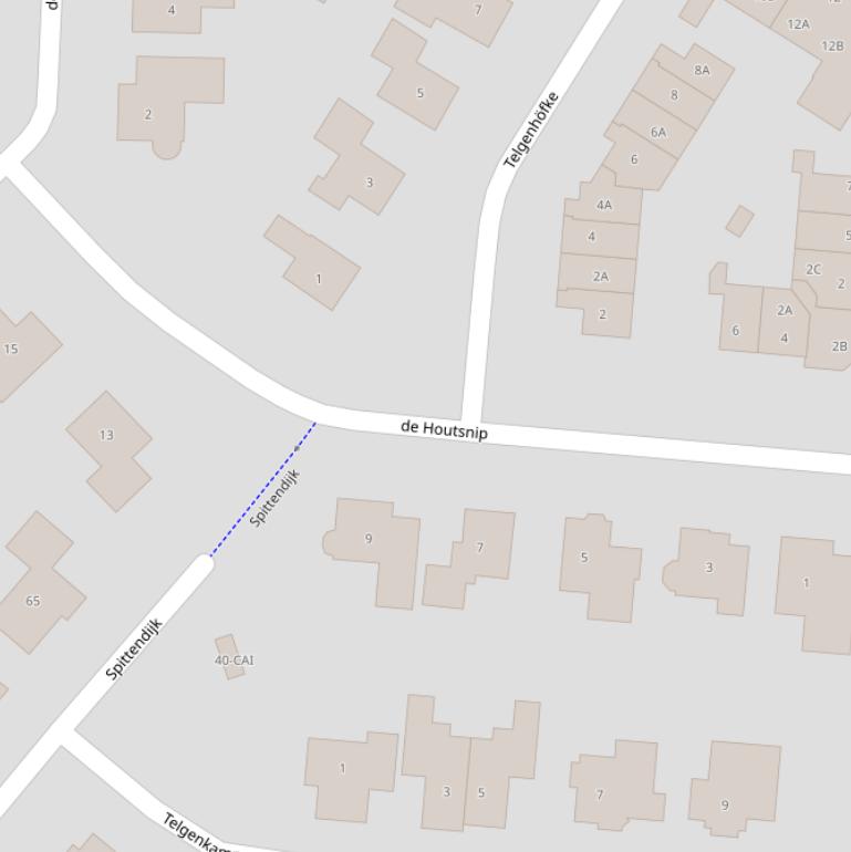 Kaart van  de Houtsnip.