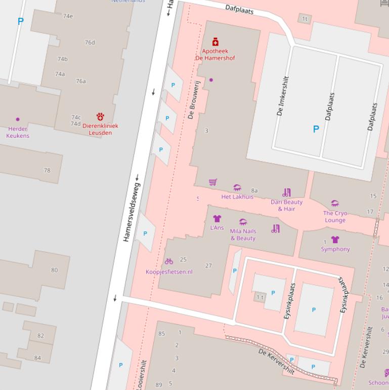 Kaart van  De Imkershilt.