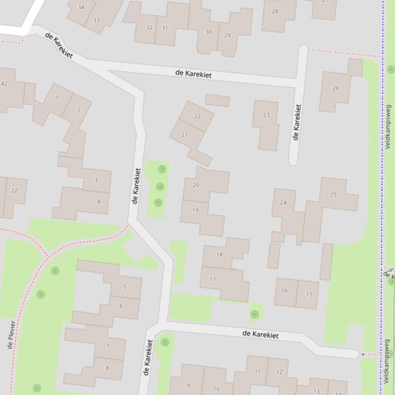 Kaart van  de Karekiet.