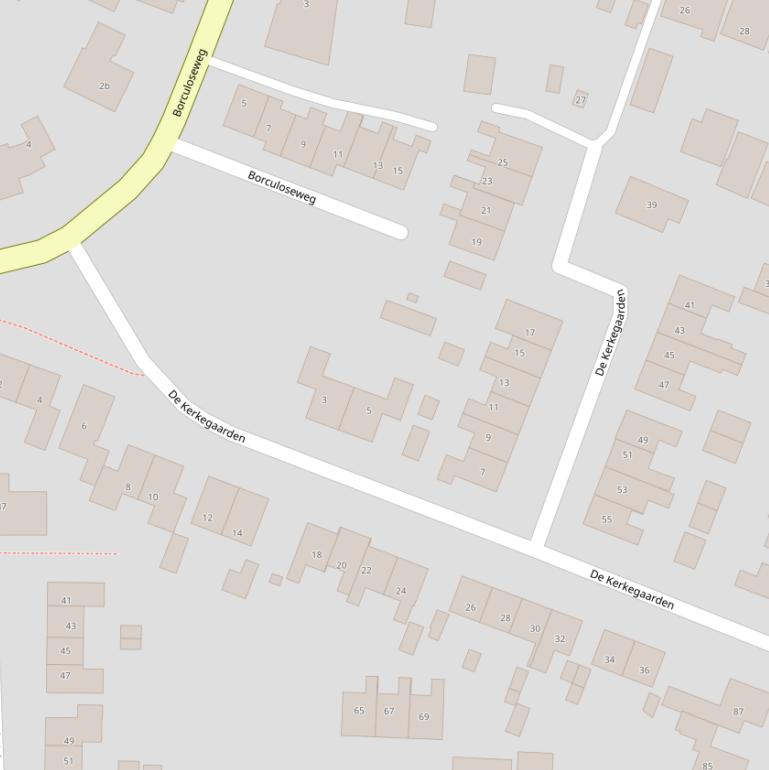 Kaart van  De Kerkegaarden.