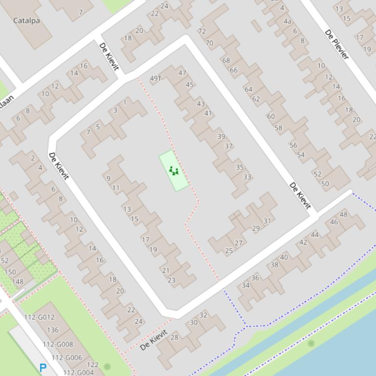 Kaart van  De Kievit.