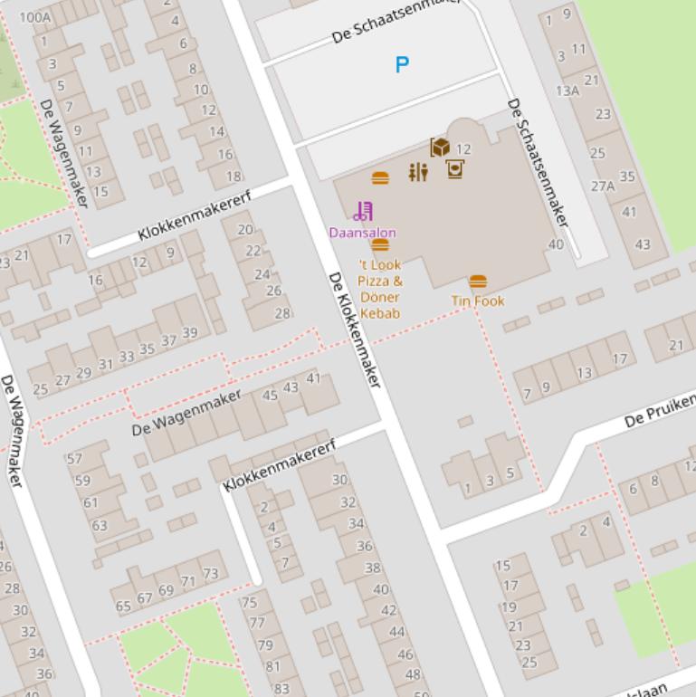 Kaart van  De Klokkenmaker.