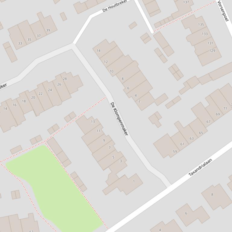 Kaart van  De Klompenmaker.