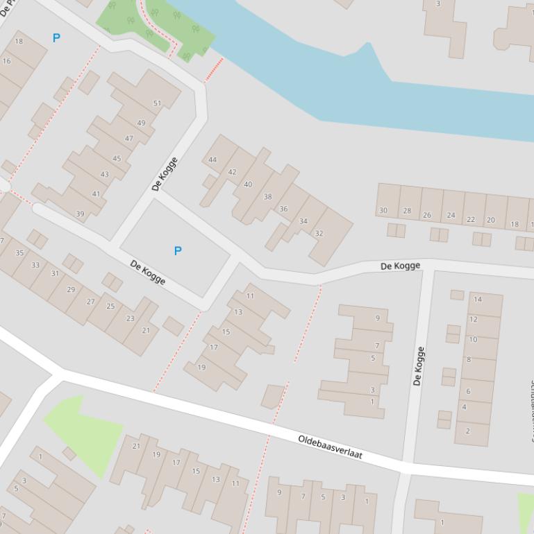 Kaart van  De Kogge.