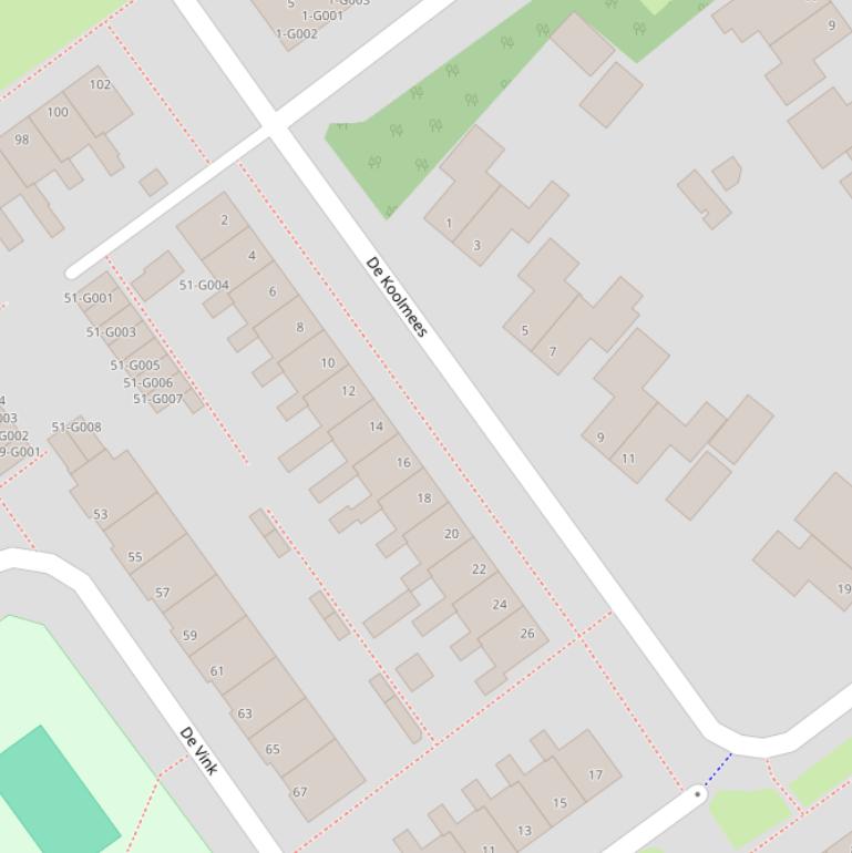 Kaart van  De Koolmees.