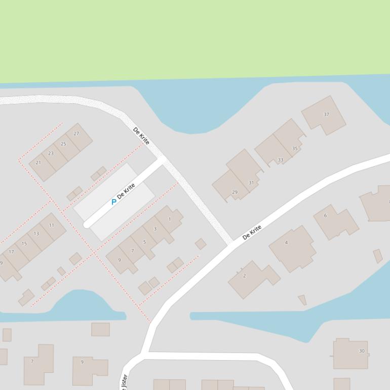 Kaart van  De Krite.