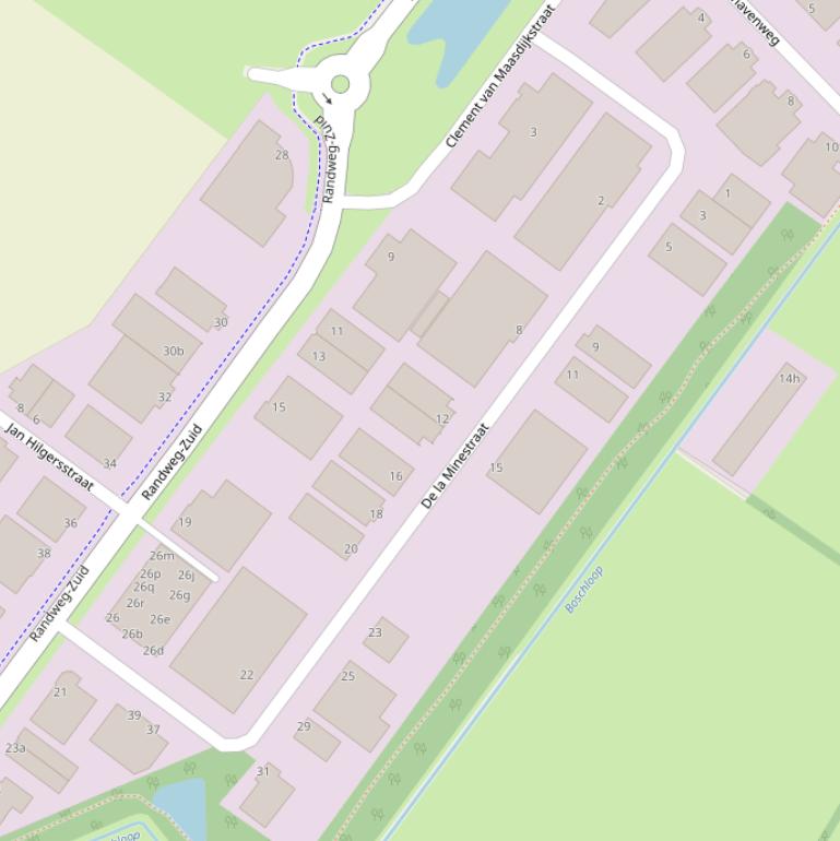 Kaart van  De la Minestraat.