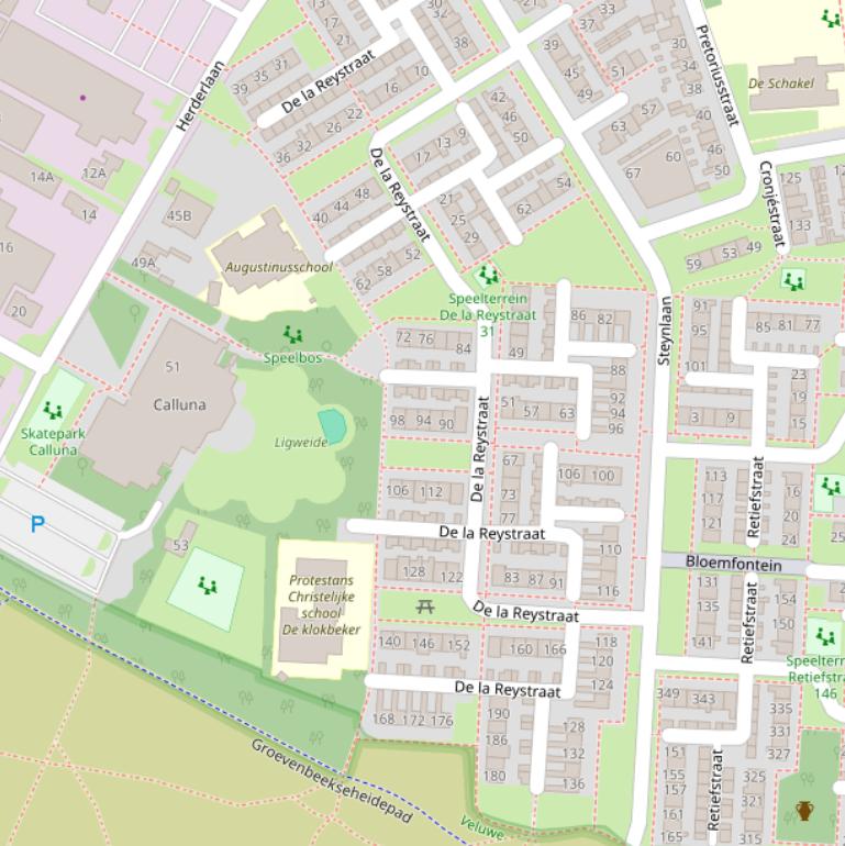 Kaart van  De la Reystraat.