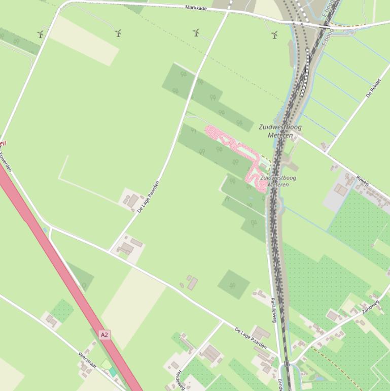 Kaart van  De Lage Paarden.