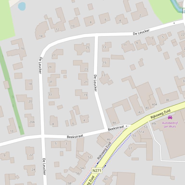 Kaart van  De Leucker.