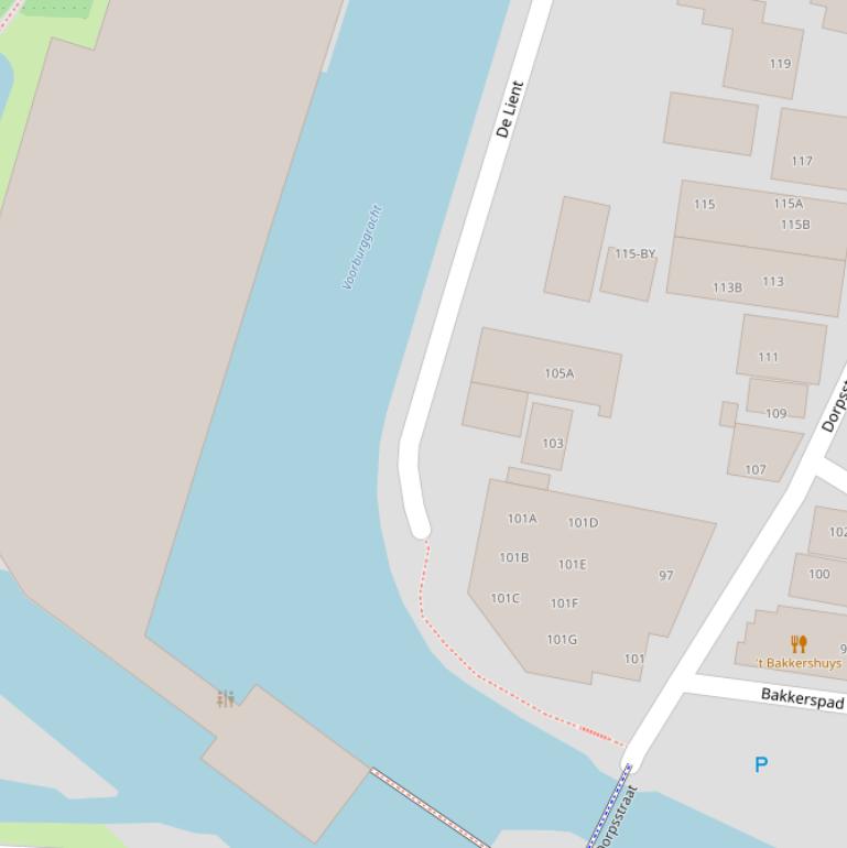 Kaart van  de Lient.