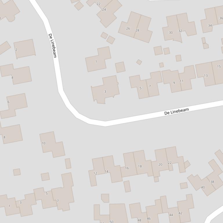 Kaart van  De Linebeam.