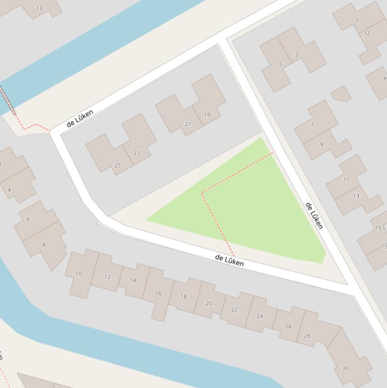 Kaart van  de Lûken.