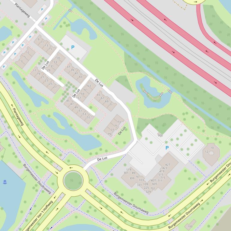 Kaart van  De Lus.