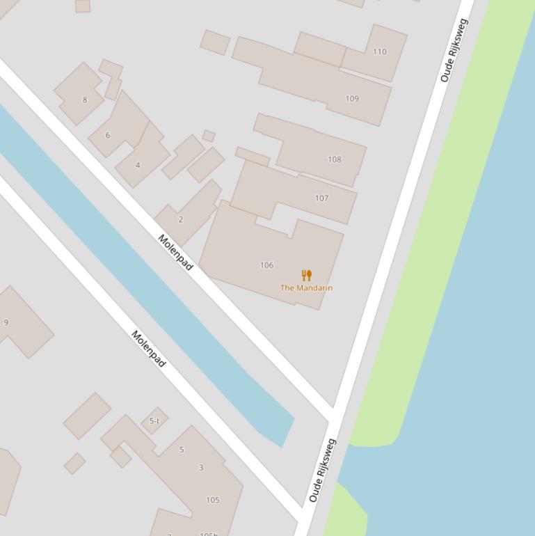 Kaart van  De Mandarijn.