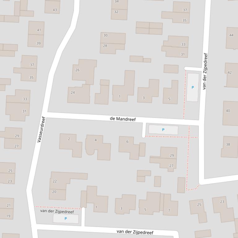 Kaart van  de Mandreef.