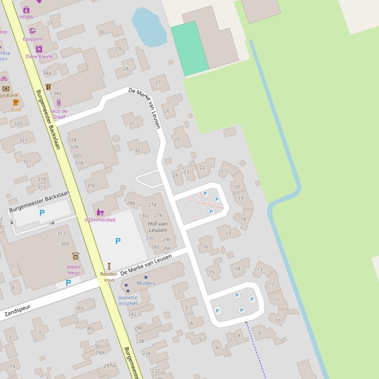 Kaart van  De Marke van Leusen.