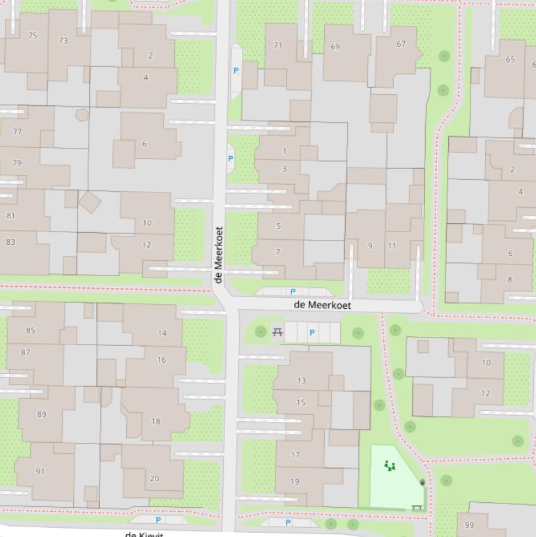 Kaart van  de Meerkoet.