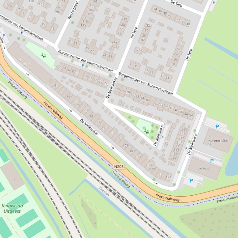 Kaart van  De Melksuiker.