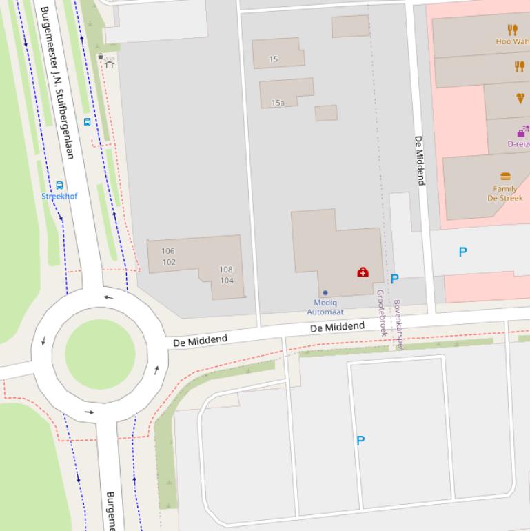 Kaart van  De Middend.